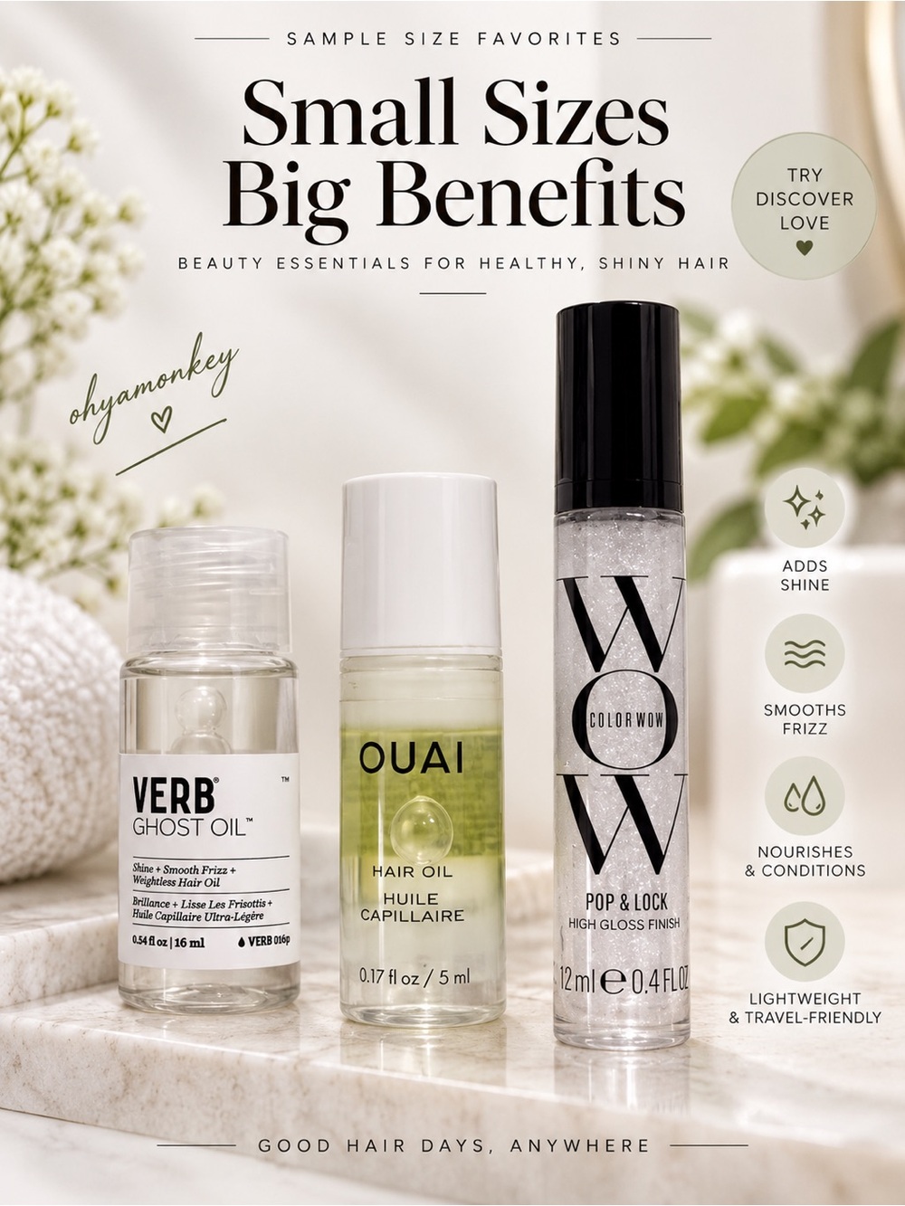 Hair Oil and Gloss Bundle - Verb OUAI WOW